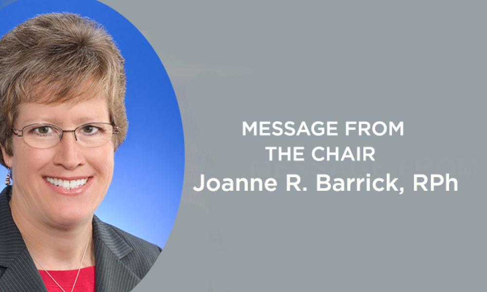 Message from the Chair Joanne R. Barrick banner